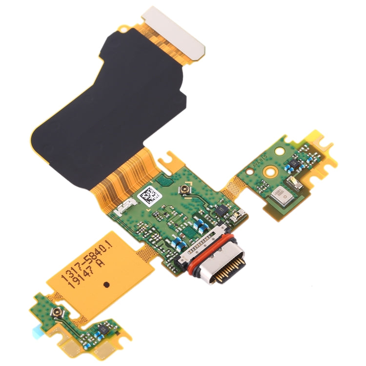 Original Charging Port Flex Cable + Microphone Flex Cable for Sony Xperia 1, For Sony Xperia 1