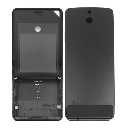 Full Housing Cover (Front Cover + Battery Back Cover) for Nokia 515, For Nokia 515 Black