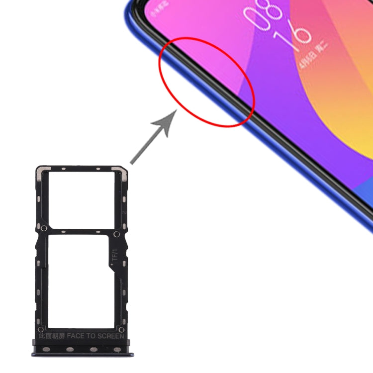 Tiroir pour carte SIM + Tiroir pour carte SIM / Tiroir pour carte Micro SD pour Xiaomi Mi CC9e / Mi A3, Pour Xiaomi Mi CC9e, Pour Mi CC9e