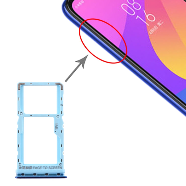 Tiroir pour carte SIM + Tiroir pour carte SIM / Tiroir pour carte Micro SD pour Xiaomi Mi CC9e / Mi A3, Pour Xiaomi Mi CC9e, Pour Mi CC9e