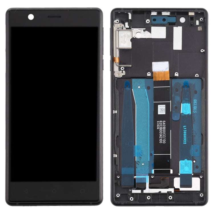LCD Screen and Digitizer Full Assembly with Frame & Side Keys for Nokia 3 TA-1032, For Nokia 3