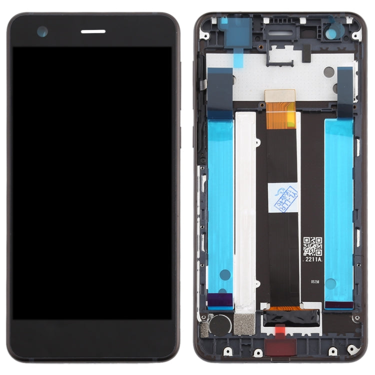 LCD Screen and Digitizer Full Assembly with Frame & Side Keys for Nokia 2 N2 TA-1007 TA-1029 TA-1023 TA-1035 TA-1011, For Nokia 2
