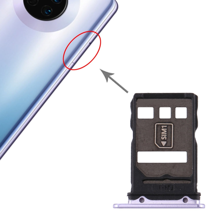 Original SIM Card Tray + NM Card Tray for Huawei Mate 30, For Huawei Mate 30