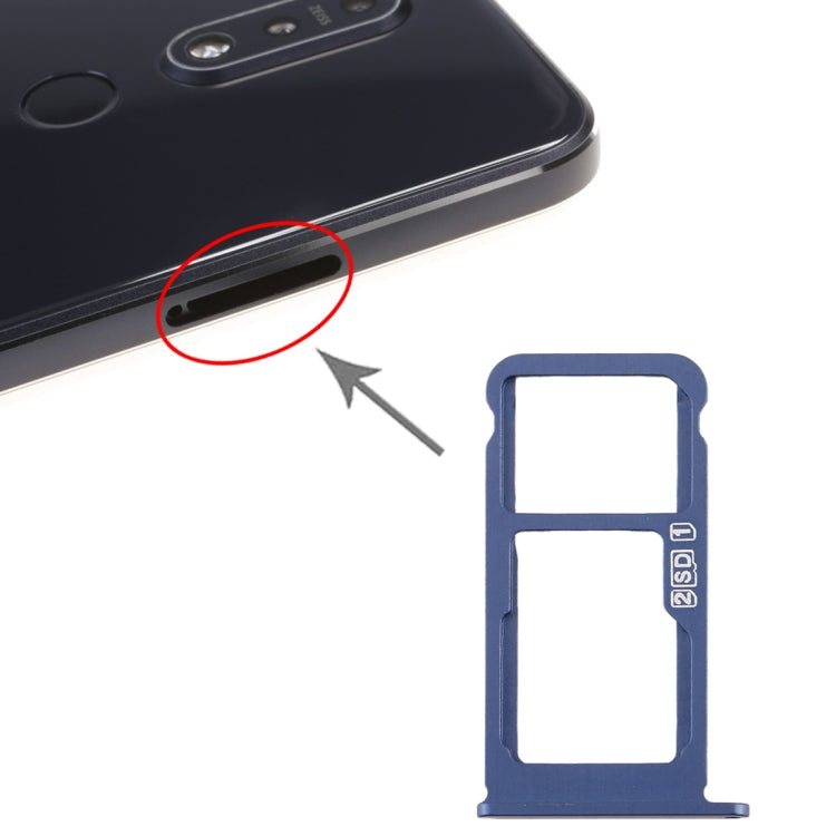 SIM Card Tray + SIM Card Tray / Micro SD Card Tray for Nokia 7.1 / TA-1100 TA-1096 TA-1095 TA-1085 TA-1097