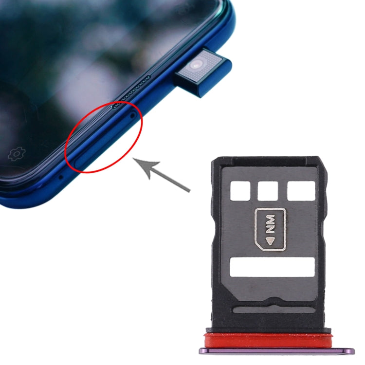 Bandeja para tarjeta SIM + bandeja para tarjeta NM para Huawei Mate 30, Huawei Mate 3 (morado claro), Huawei Mate 3