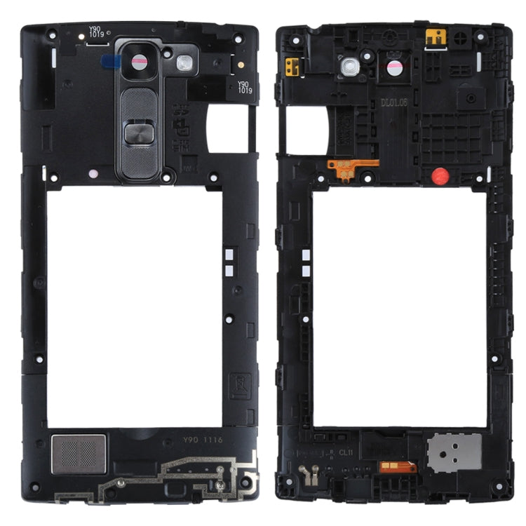 for LG C90 H500 Middle Frame Bezel with Speaker Ringer Buzzer & Rear Camera Lens & Home Button, For LG C90 H500