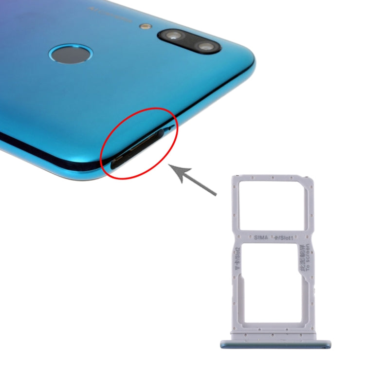 SIM Card Tray + SIM Card Tray / Micro SD Card Tray for Huawei P smart Pro 2019, For Huawei P smart Pro 2019