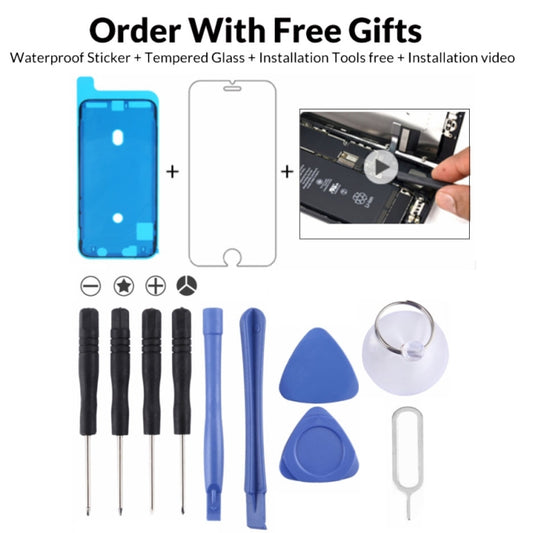 12 in 1 Repair Kits & Gifts (4 x Screwdriver + 2 x Teardown Rods + 2 x Triangle on Thick Slices + 1 x Eject Pin + 1 x Chuck + 1 x Waterproof Sticker + 1 x Tempered Glass), 12 in 1 Repair Kits & Gifts