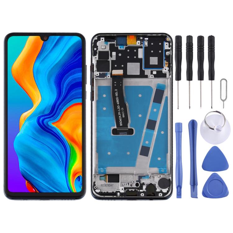 Écran LCD et numériseur complets avec châssis pour Huawei P30 Lite (RAM 4G / Version standard), pour Huawei P30 Lite (version standard)