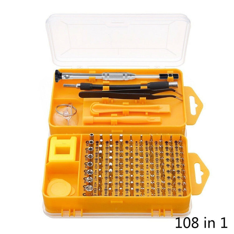 108 in 1 S2 Tool Steel Precision Screwdriver Nutdriver Bit Repair Tools Kit, 108 in 1