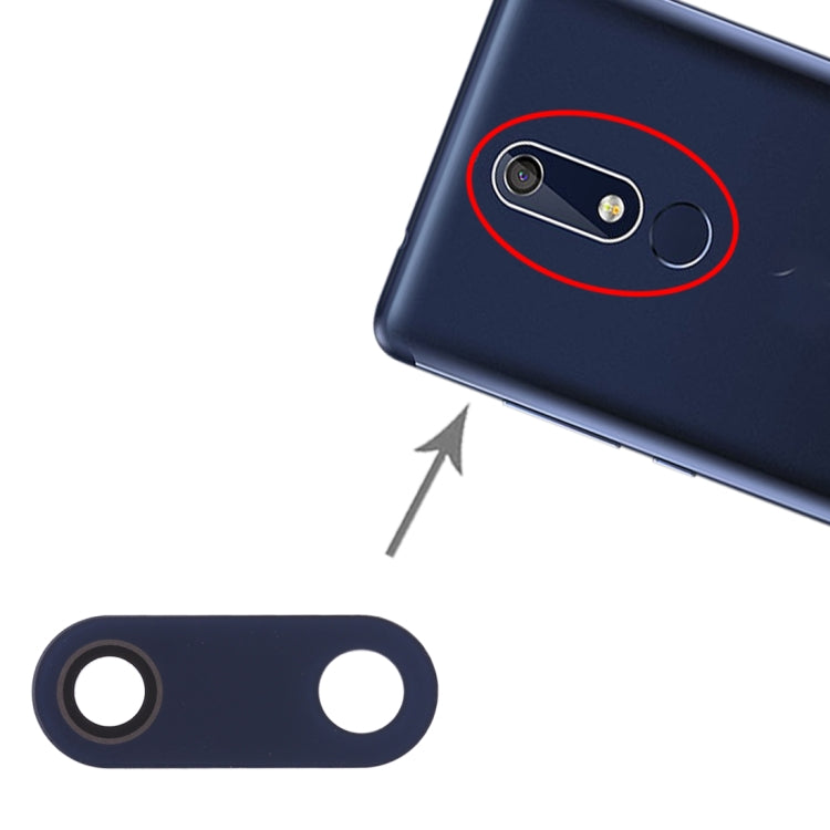 10 PCS Back Camera Lens for Nokia 5.1 / TA-1024 / TA-1027 / TA-1044 / TA-1053 / TA-1008 / TA-1030 / TA-1109, For Nokia 5.1
