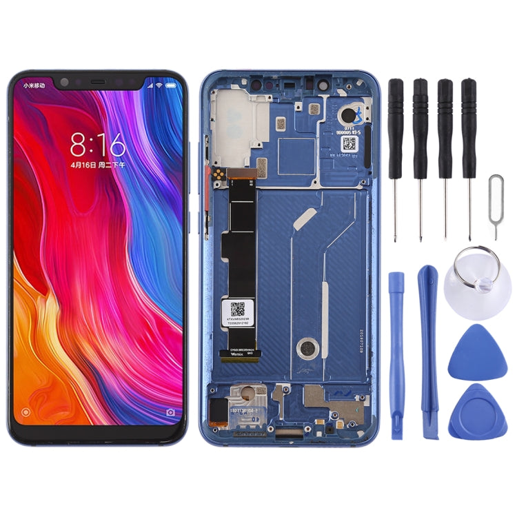 LCD Screen and Digitizer Full Assembly with Frame & Side Keys for Xiaomi Mi 8, For Xiaomi Mi 8, For Mi 8 (Rose Gold)