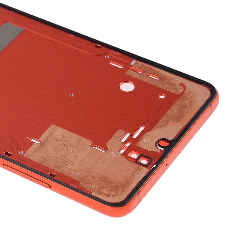 Front Housing LCD Frame Bezel Plate with Side Keys for Huawei P30, For Huawei P30 (Orange), For Huawei P30 (Baby Blue)