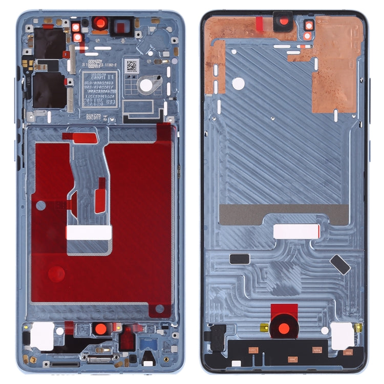 Front Housing LCD Frame Bezel Plate with Side Keys for Huawei P30, For Huawei P30 (Orange), For Huawei P30 (Baby Blue)