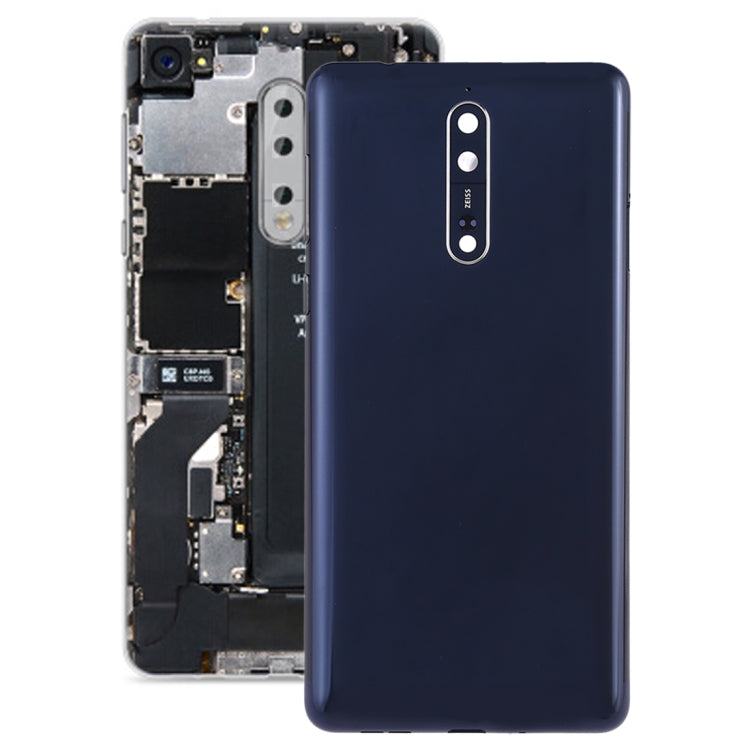 Battery Back Cover with Camera Lens Frame & Side Keys for Nokia 8, Nokia 8