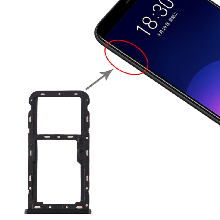 For Meizu M6T SIM Card Tray + SIM / Micro SD Card Tray