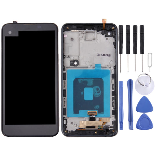 for LG X Screen / K500 LCD Screen and Digitizer Full Assembly with Frame, For LG X Screen