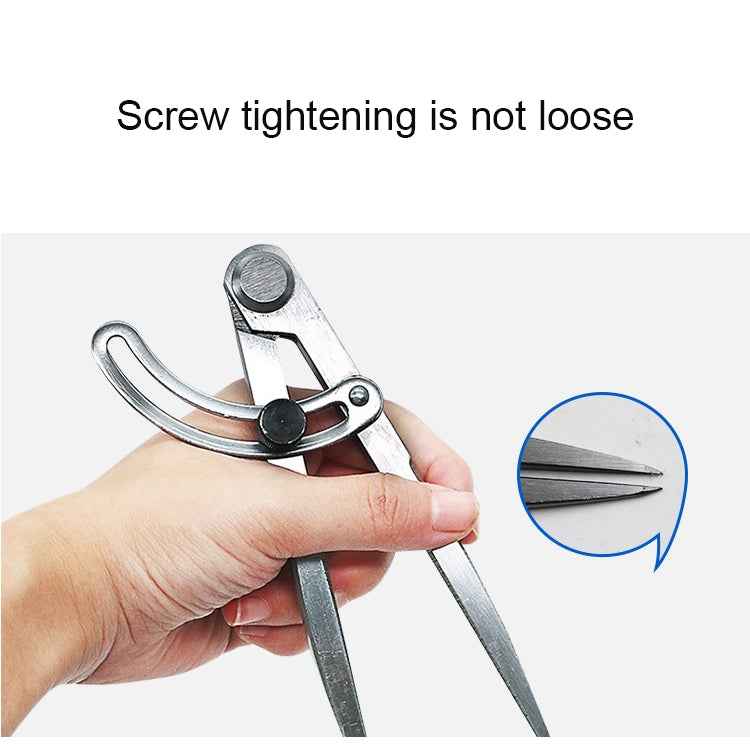 Carbon Steel Head Spacing Gauge Compasses Industrial Leather Side Liner Tool, Length: 126mm