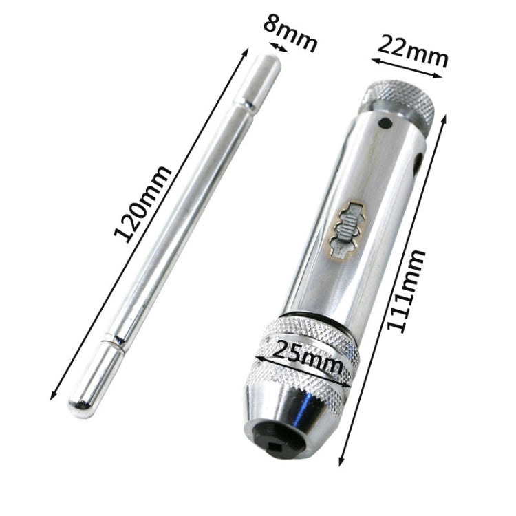 M5-M12 Lengthened Adjustable Ratchet Wrench with Positive and Reverse Tap Wrench, M5-M12
