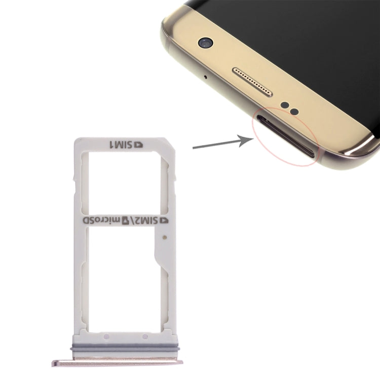 For Galaxy S7 Edge 2 SIM Card Tray / Micro SD Card Tray, For Galaxy S7 Edge, For Samsung Galaxy S7 Edge - BSPART
