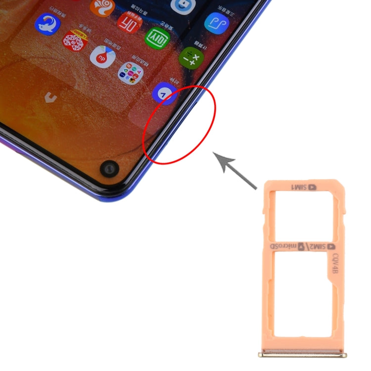 For Samsung Galaxy A60 SIM Card Tray + SIM Card Tray / Micro SD Card Tray, For Samsung Galaxy A60 (Baby Blue), For Samsung Galaxy A60