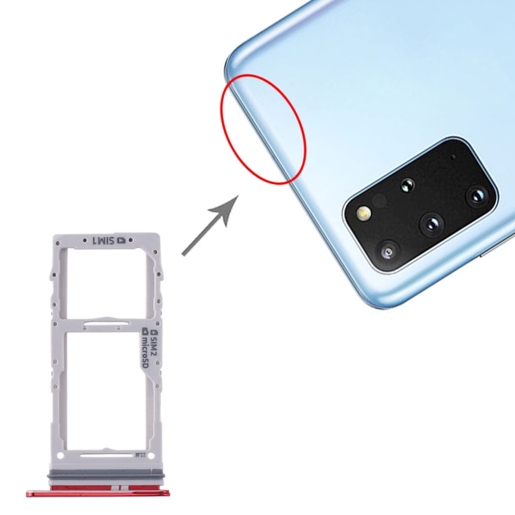 For Samsung Galaxy S20+ / Galaxy S20 Ultra SIM Card Tray + SIM Card Tray / Micro SD Card Tray, For Samsung Galaxy S20+(Double), For Samsung Galaxy S20+(Dual) - BSPART