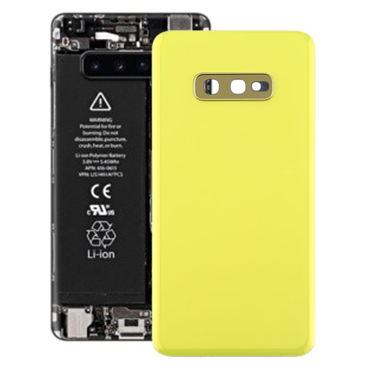 For Galaxy S10e Battery Back Cover with Camera Lens Frame, For Samsung Galaxy S10e（Lens）, For Samsung Galaxy S10e(with Lens), For Galaxy S10e（with Lens）, For Galaxy S10e（with Lens）(Yellow)