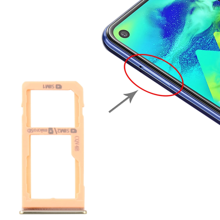 For Samsung Galaxy M40 SM-M405 SIM Card Tray + SIM Card Tray / Micro SD Card Tray, For Samsung Galaxy M40 (dual card), For Samsung Galaxy M40 (dual card) (Baby Blue)