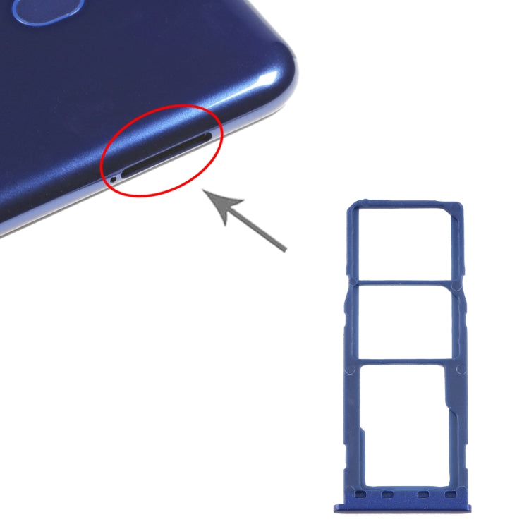 For Samsung Galaxy M10 SM-M105 SIM Card Tray + SIM Card Tray + Micro SD Card Tray, For Samsung Galaxy M10(dual card) - BSPART