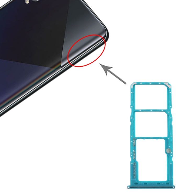 Bandeja para tarjeta SIM + bandeja para tarjeta SIM + bandeja para tarjeta Micro SD para Samsung Galaxy A50s (tarjeta dual)