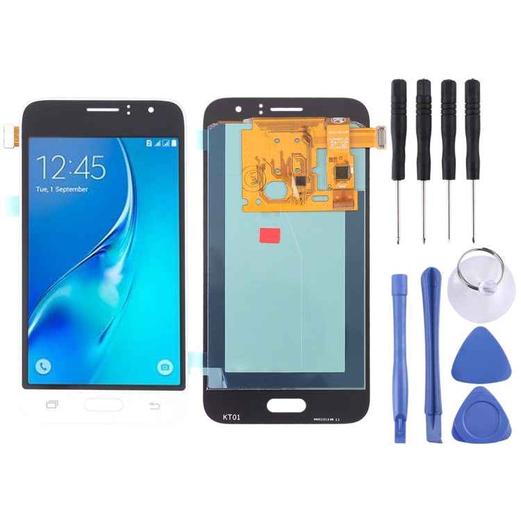 LCD Screen and Digitizer Full Assembly (OLED Material ) for Galaxy J1 (2016), Express 3, Amp 2, J120F, J120A, J120H, J120M, J120M, J120T, For Galaxy J1 (2016) OLED, For Samsung Galaxy J1 (2016) OLED