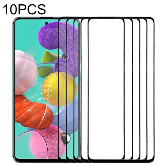 For Samsung Galaxy A51 10pcs Front Screen Outer Glass Lens , For Samsung Galaxy A51
