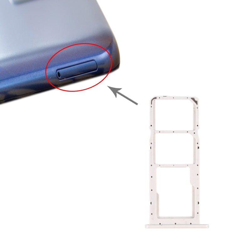 For Samsung Galaxy A02s SM-A025 SIM Card Tray + SIM Card Tray + Micro SD Card Tray, For Samsung Galaxy A02s
