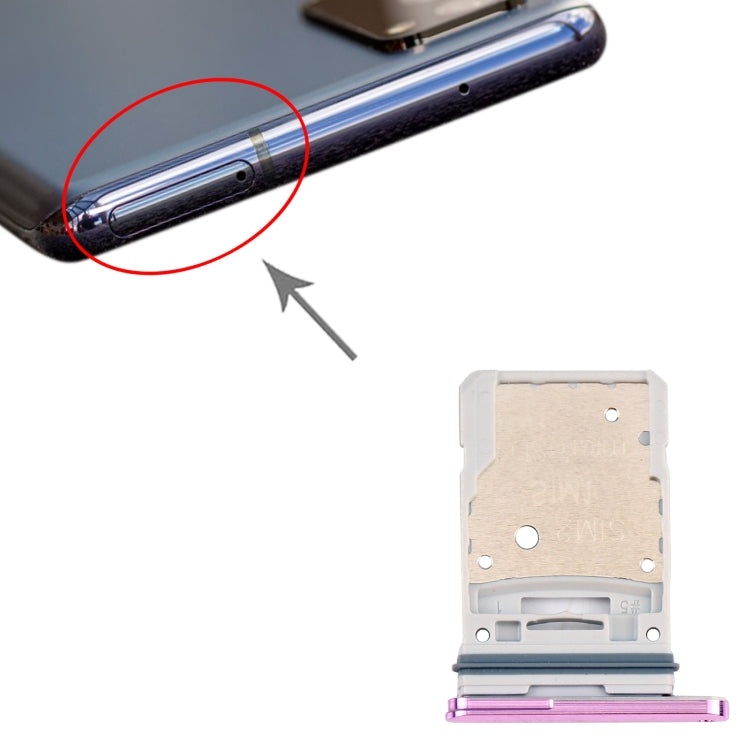 For Samsung Galaxy S20 FE 5G SM-G781B SIM Card Tray + Micro SD Card Tray, For Samsung Galaxy S20 FE 5G
