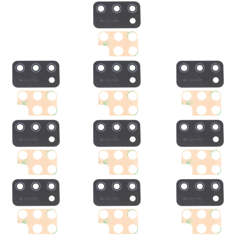 For Samsung Galaxy M02S SM-M025 10pcs Back Camera Lens, For Samsung Galaxy M02s