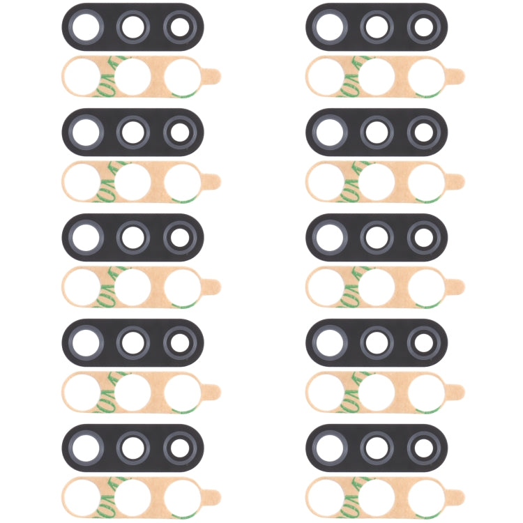 For Samsung Galaxy M11 SM-M115 10pcs Back Camera Lens, For Samsung Galaxy M11