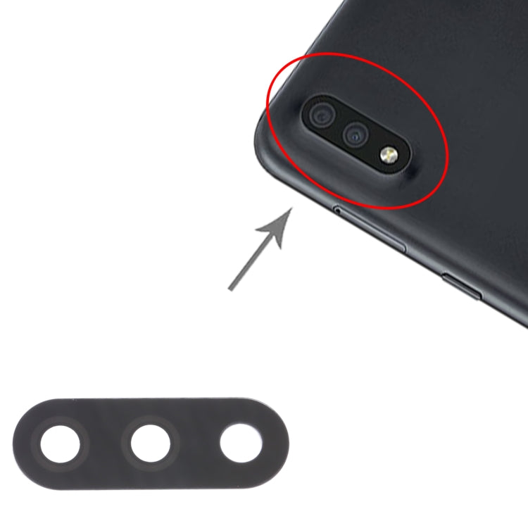 For Samsung Galaxy M01 SM-M015 10pcs Back Camera Lens, For Samsung Galaxy M01