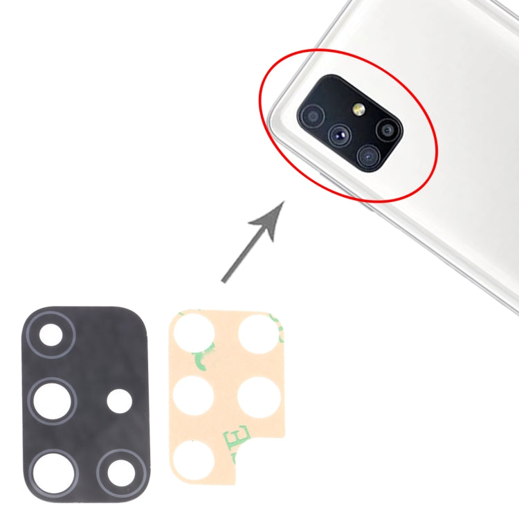 For Samsung Galaxy M51 SM-M515 10pcs Back Camera Lens, For Samsung Galaxy M51