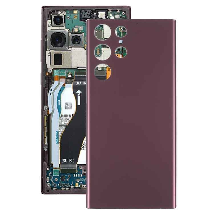 For Samsung Galaxy S22 Ultra Battery Back Cover , For Samsung Galaxy S22 Ultra(Dark Red), For Samsung Galaxy S22 Ultra