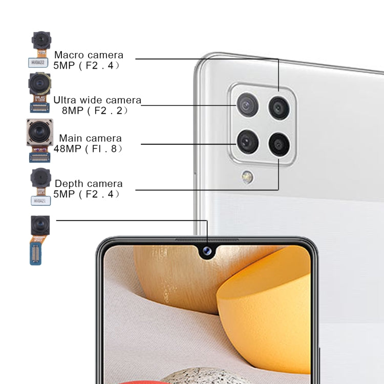For Samsung Galaxy A42 5G SM-A426 Original Camera Set (Depth + Macro + Wide + Main Camera + Front Camera), For Samsung Galaxy A42 5G (Original) - BSPART