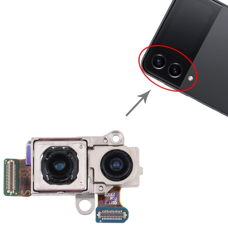For Samsung Galaxy Z Flip4 SM-F721 Original Wide + Main Back Facing Camera, For Samsung Galaxy Z Flip4