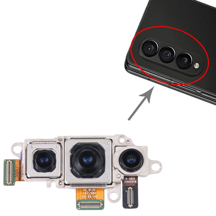 For Samsung Galaxy Z Fold4 SM-F936 Original Camera Set (Telephoto + Wide + Main Camera), For Samsung Galaxy Z Fold4