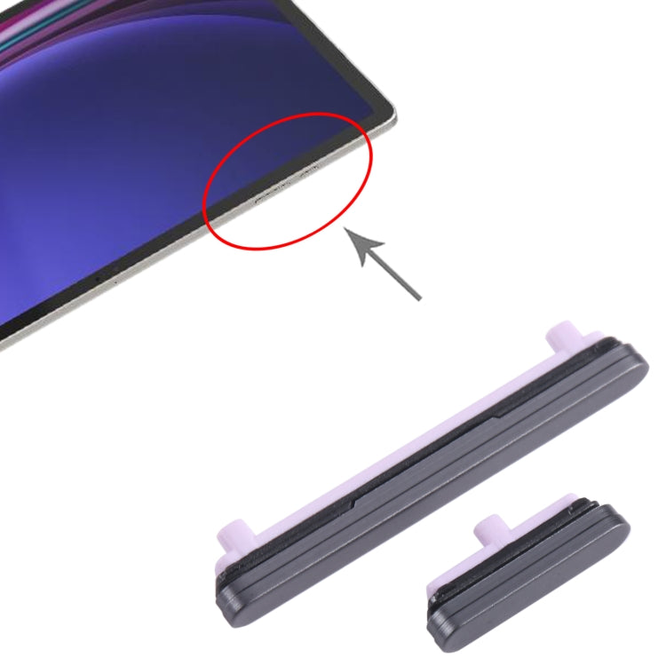 For Samsung Galaxy Tab S9+ SM-X810/X816/X818 1set Original Power Button + Volume Control Button, For Samsung Galaxy Tab S9+