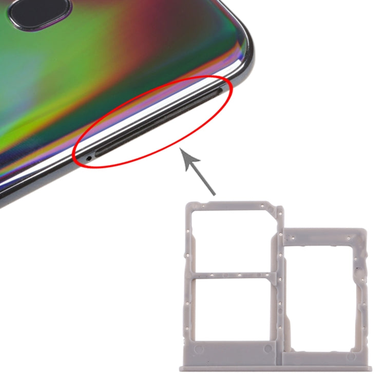 For Galaxy A40 SIM Card Tray + SIM Card Tray + Micro SD Card Tray, For Samsung Galaxy A40, For Samsung Galaxy A40 (Dark Blue), For Galaxy A40, For Galaxy A40(Red)