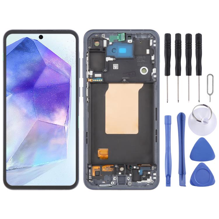 Écran LCD d'origine complet avec châssis pour Samsung Galaxy A55 SM-A556B (Original)
