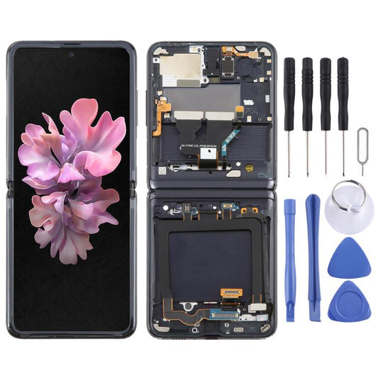 For Samsung Galaxy Z Flip SM-F700 LCD Screen Digitizer Full Assembly with Frame, For Samsung Galaxy Z Flip