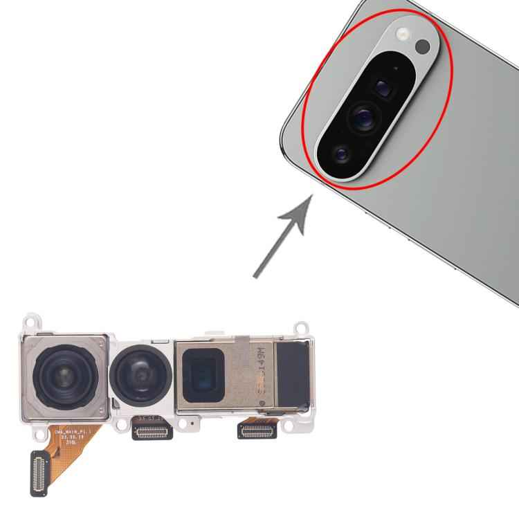For Google Pixel 9 Pro XL Original Camera Set (Periscope + Wide + Main Camera)
