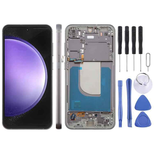 For Galaxy S23 FE Original LCD Screen Digitizer Full Assembly with Frame