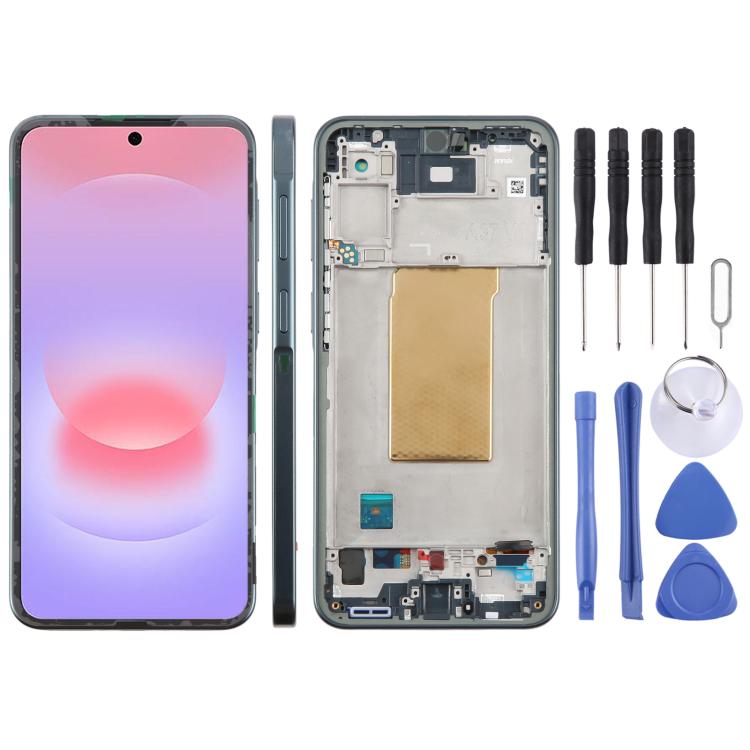 For Galaxy A37 SM-A376B Original LCD Screen Digitizer Full Assembly with Frame, For Galaxy A37(Original)