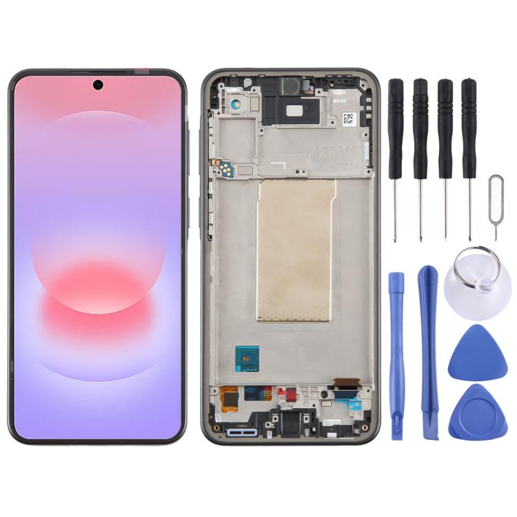 For Galaxy A37 SM-A376B 6.62 inch OLED LCD Screen Digitizer Full Assembly with Frame, For Galaxy A37(OLED)